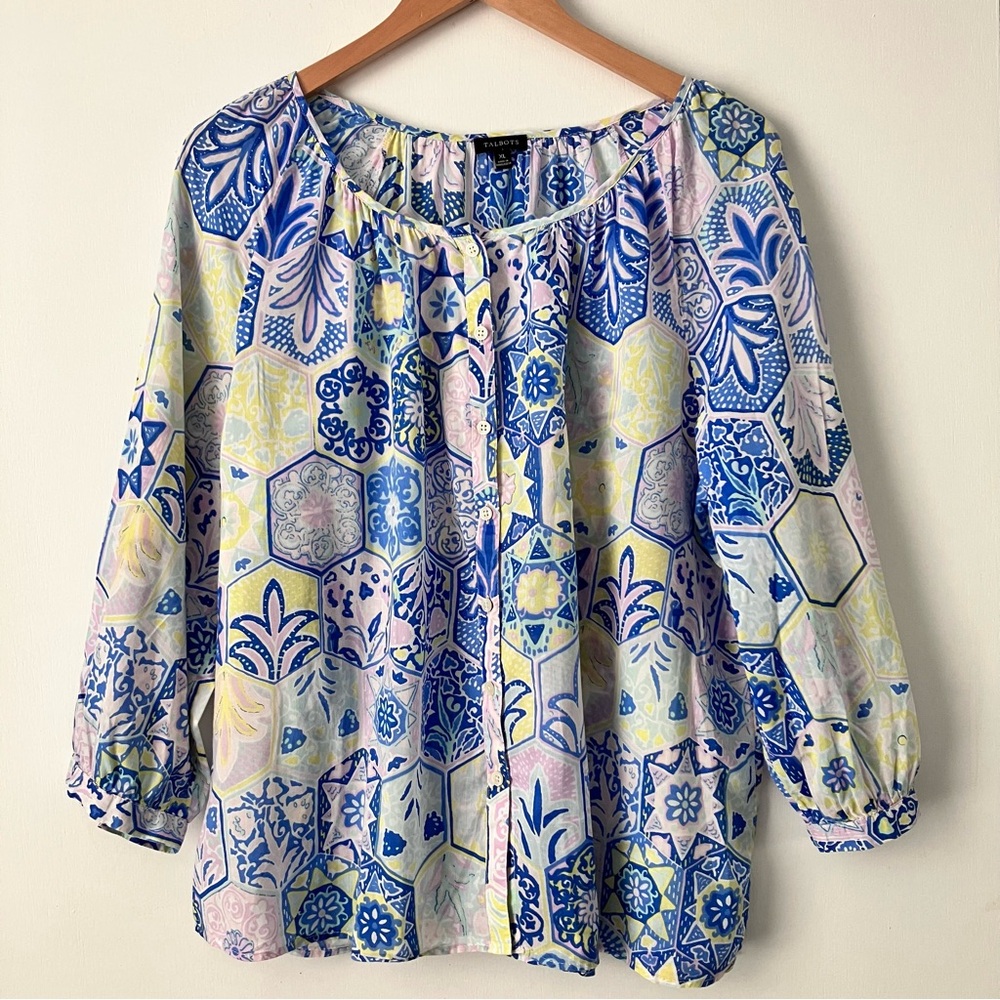Talbots bundle 2 for 1 Lightweight Tunic Blouse with bonus Knit Tee XL.